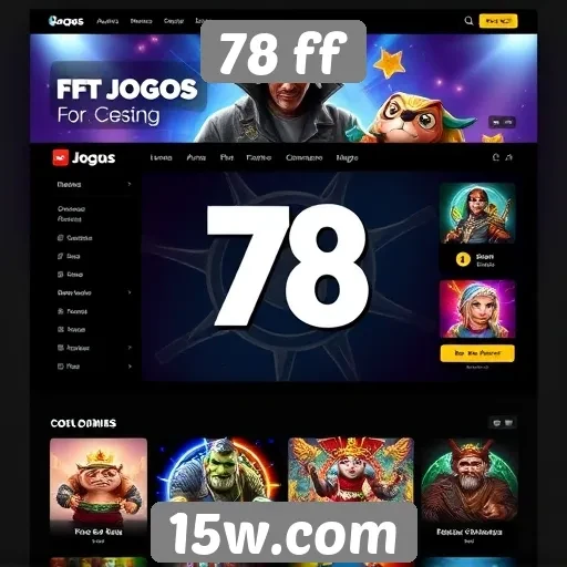 Análise da interface do site de jogos 78 ff